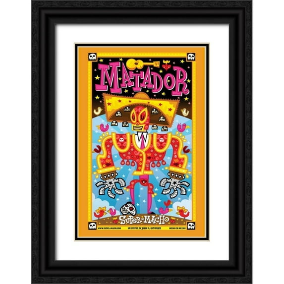 Gutierrez, Jorge R. 23x32 Black Ornate Wood Framed with Double Matting Museum Art Print Titled - Matador