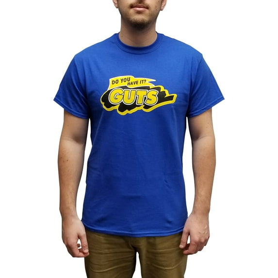 Guts Blue Team T-Shirt Global Costume 90s TV Game Show Group Gift