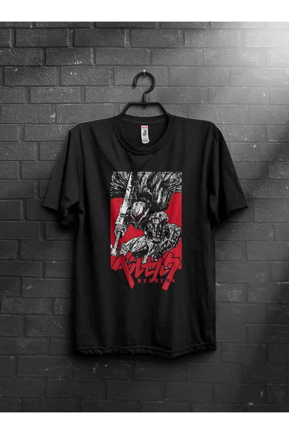 Guts Unisex T-shirt, Berserk Manga Anime Shirt,Charcoal color,size S