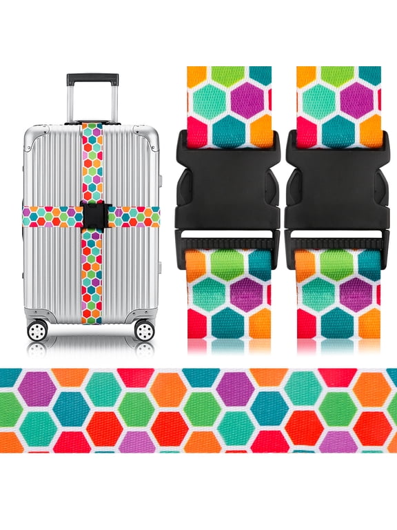 Luggage Straps Adjustable Suitcase Belt Travel Bag Accessories Durable Travel Luggage Strap 1.96 in W x 6.4 ft L