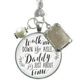 thumbnail image 1 of Gutsy Wedding Bouquet Charm Walk Me Down Aisle Daddy Memorial Silver Tone Goodness Zinc Alloy Metal Findings & Glass Pendant Novelty Charms, 1 of 9