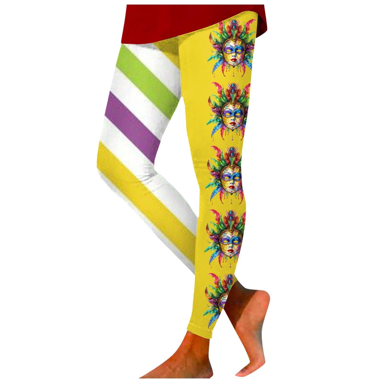 Guttear 2025 Mardi Gras Outfit for Women Soft Stretchy High Waisted