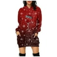 Guttear Christmas Dresses for Women 2024 Trendy Long Sleeve Loose Short