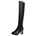 thumbnail image 1 of YLYL Knee High Boots for Women Over the Knee Chunky Block Heel Wide Calf Round Toe Thigh High Chunky Heel Boots, 1 of 9