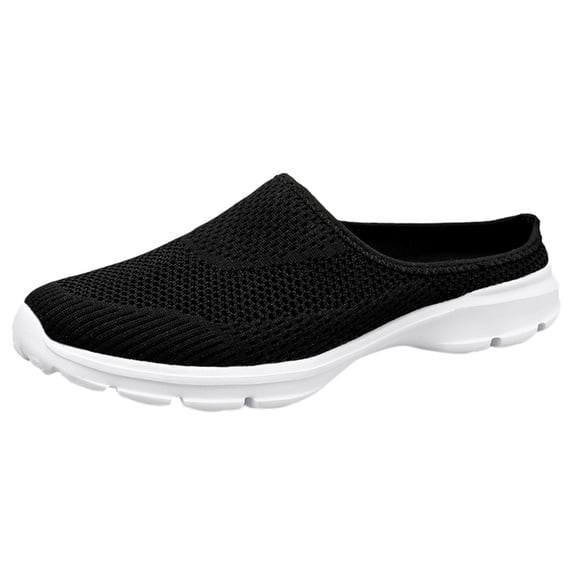 Guttear Mules for Woman Sneakers with Arch Support, Slip On Womens Walking Shoes for Plantar Fasciitis, Open Back Orthopedic Clogs