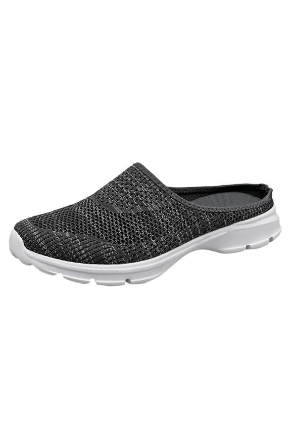 Mules for Woman Sneakers with Arch Support, Slip On Womens Walking Shoes for Plantar Fasciitis, Open Back Orthopedic Clogs