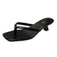 thumbnail image 1 of Guttear Women's Kitten Heel Sandals Square Toe Slip-On Flip Flop Heels Thong Sandals for Summer, 1 of 9