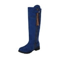 thumbnail image 1 of Guttear Women's Knee High Boots, Casual Tall Riding Boots Low Flat Heel, Wide Calf and Inner Zipper, 1 of 5