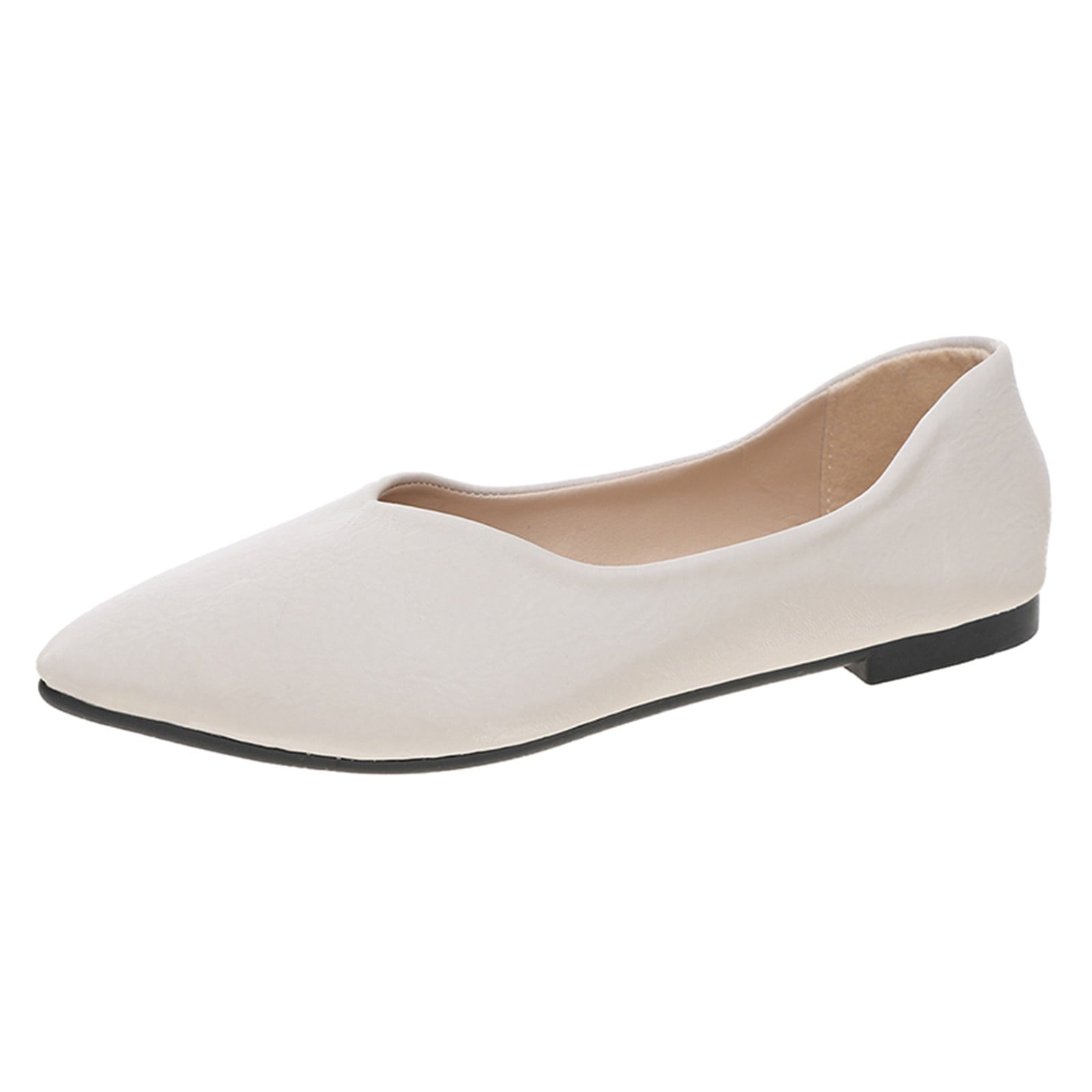 Payless Women's Blissful Comfort Slip-On Flat - Stretchy Faux Leather, Memory Foam Insole, Casual & Easy Wear