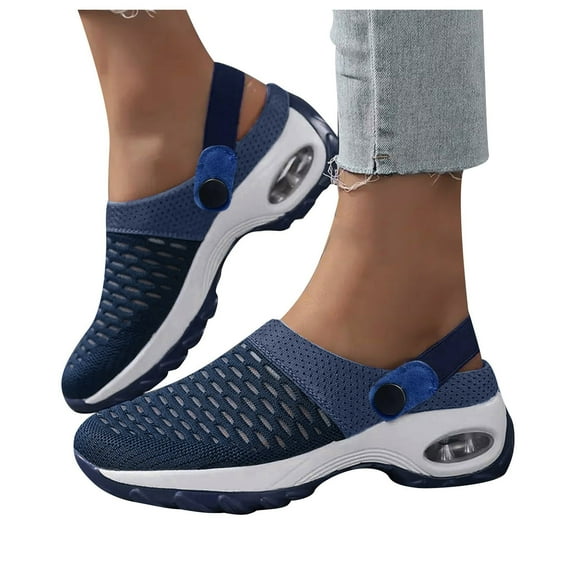 Guttear Women's Slip on Sneakers Fashion Comfortable Mules Non Slip Loafers Casual Backless Shoes