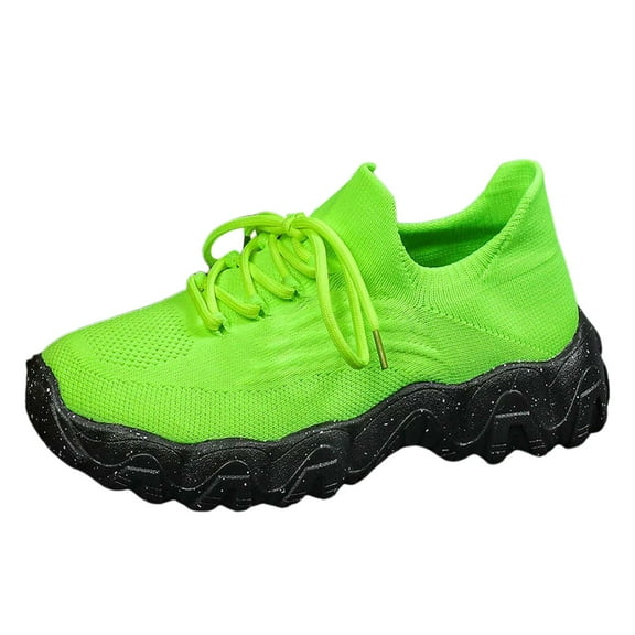 Guttear Womens Athletic Shoes Arch Support Non Slip Work Shoes Breathable Knit Upper Lightweight Shoes