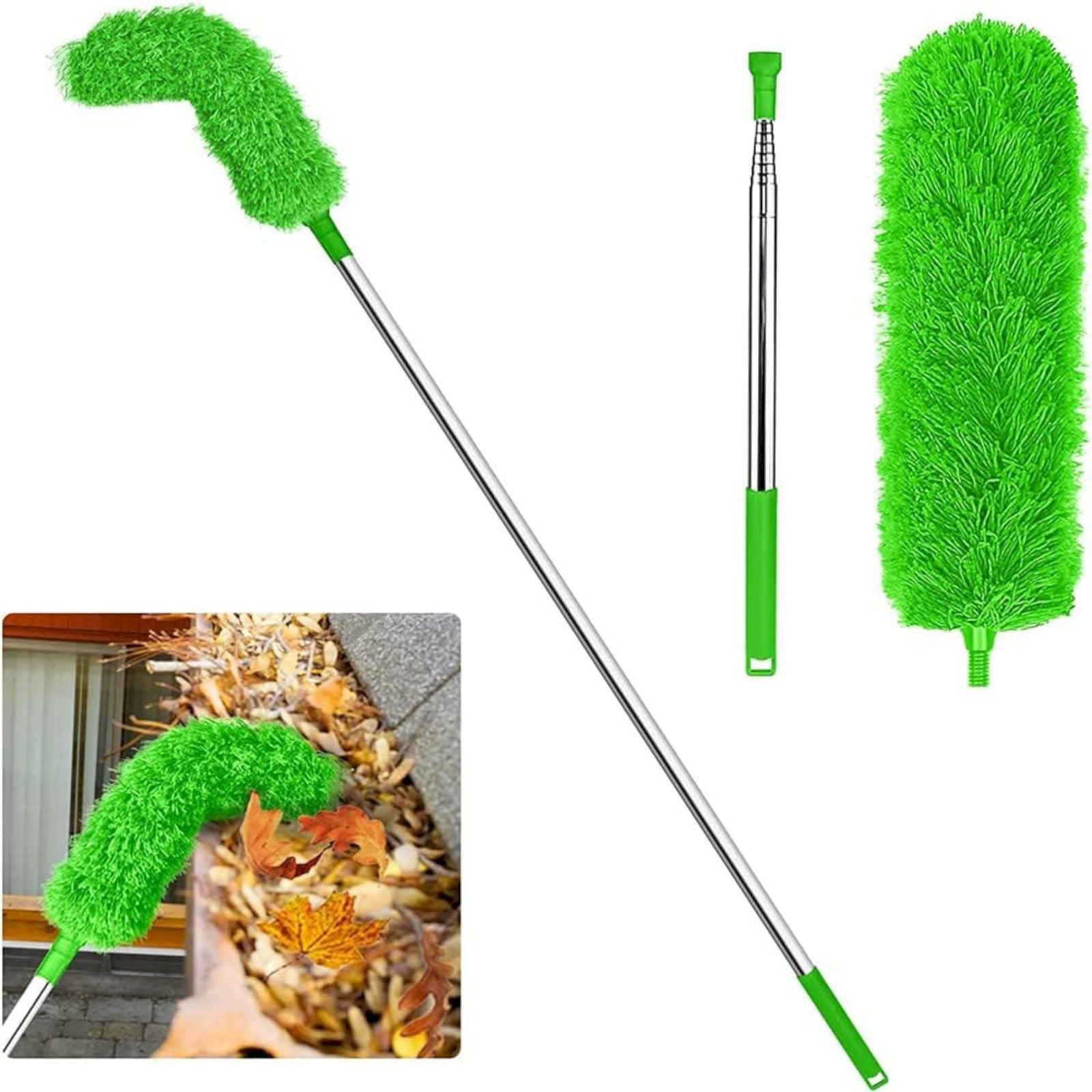 Gutter Cleaner Brush Roof Tool Retractable Pole 9 Feet Gutter Cleaner ...