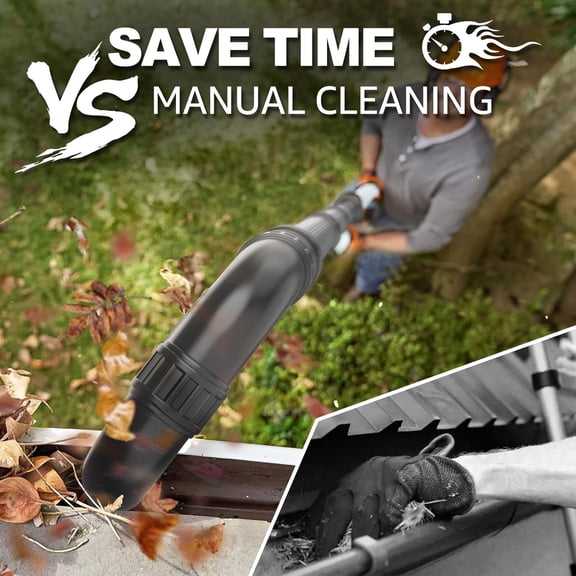 Gutter Cleaning Attachment Kit Compatible with EGO 530CFM, 580CFM, 575CFM, 650CFM, 615CFM, LBX6000 Leaf Blowers 360 Rotation Nozzle, Extends Up to 8.3FT from The Ground$$Garden & Patio