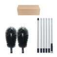 thumbnail image 1 of Gutter Cleaning Brush With 2.4M Telescoping Pole - 2 Brush Heads + 6 Extension Rods For Roof Eaves, Rain Gutters, Outdoor Cleaning Tasks, 1 of 2