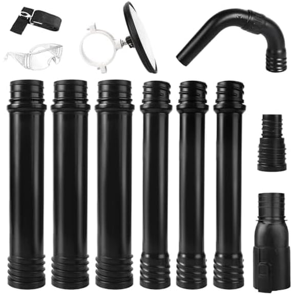 Gutter Cleaning Kit - 9.25 ft Safe, with Reflector, Ground-Level Leaf Blower Gutter Attachment Compatible with EGO 530CFM / 580CFM / 575CFM / 650CFM/ 615CFM/LBX6000 Leaf Blowers$$Garden & Patio