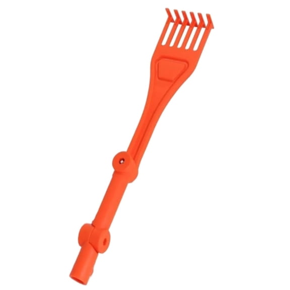 Gutter Cleaning Tool, Mini Roof Rake with Rotating Handle for Leaves & Debris, Lightweight Aluminum Design for Gutters & Downspouts,orange