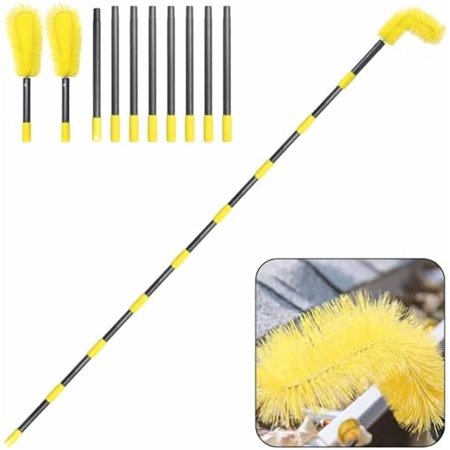 Gutter Cleaning Tools from The Ground, 10 FT Gutter Cleaning Brush with Telescopic Pole, Long Reach Gutter Guard Roofing Tool for Removing Leaves and Debris$$Tools & Hardware Other