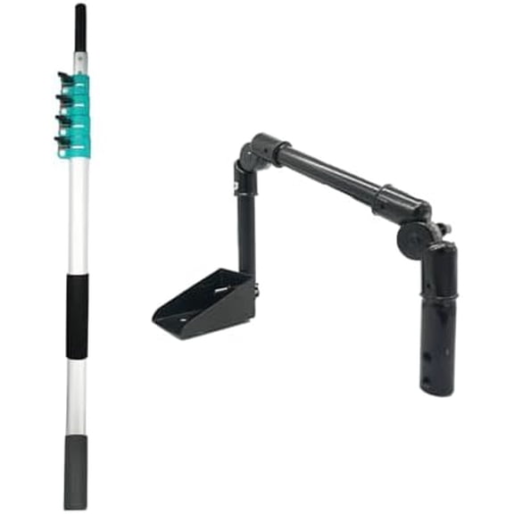 Gutter Cleaning Tools,Metal Rain Gutter Cleaner,Multi-Angle Gutter Cleaning from The Ground,4-13.5FT Extension Pole High Reach Leaf Cleaning from Gutter Guard.$$Garden & Patio