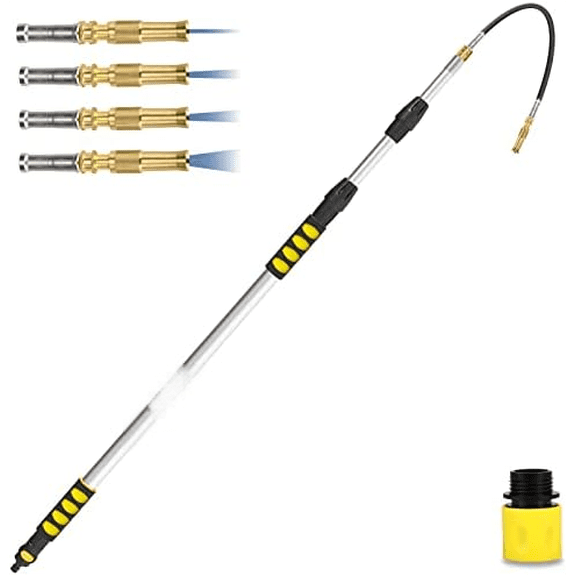 Gutter Cleaning Tools from The Ground, Telescoping Gutter Cleaner Wand with Adjustable Water Flow, Rain Gutter Cleaning Tool$$Garden & Patio
