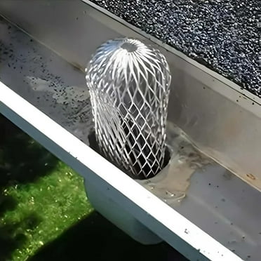 Gutter Downsport Guards, Heavy Duty Expandable Aluminium Filter Strainer, Gutter Downspout Protectors for Preventing Blockage Leaves and Debri, 1 Pcs, 3.5x6.0"