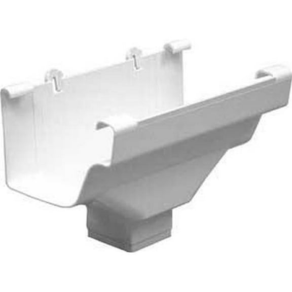 Gutter Drop Outlet - White
