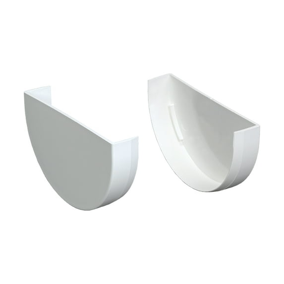 GUTTER END CAPS WHT 4"