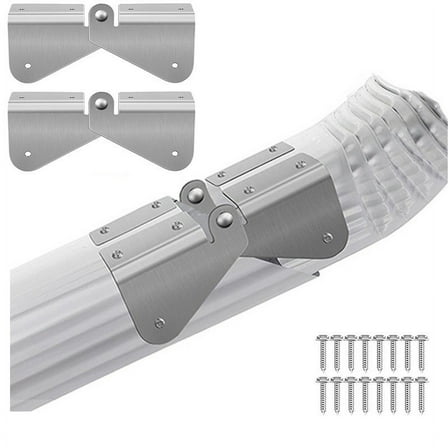 Gutter Extension Hinges, Downspout Flip-up Hinge Kit, 2 Pack Heavy Duty Metal with Hardware, Easy Diy Llation for Any Downspout, for Homeowners and Seasonal Rain Gutter Maintenance