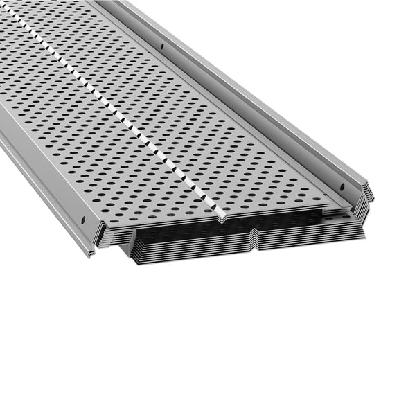 Gutter Guard 5 in Aluminum Leaf Filter Cover, 13 Panels 52 ft Total Length, 0.157 in Holes, DIY Cuttable Rain Gutter Screen for Leaves, Pine Needles, Roof Grit, Home Drainage Protection