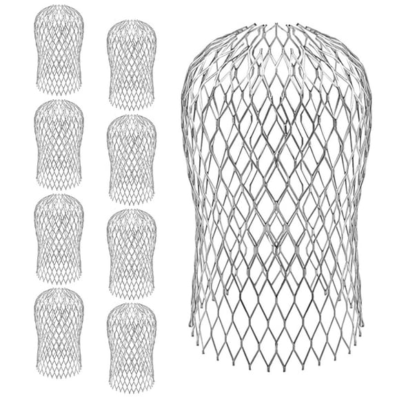 Gutter Guard Gutter Downspout Filter Strainer  8 Pack | Prevents Clogs from Leaves, Debris & Twigs | Durable Aluminum Gutter Drain Protection | Easy Install  Fits Standard Downspouts
