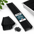Gutter Guard Kit, Black, 6 IN. x 48 FT., All-Aluminum Roof Gutter ...
