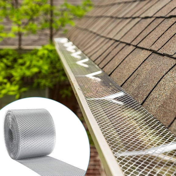 Gutter Guard, Leaf Guards for Gutters, Aluminum 5.9 Inch x 19.68 FT Leaf Filter Gutter Protection, Gutter Covers Screen, Rain Gutter Leaf Guards