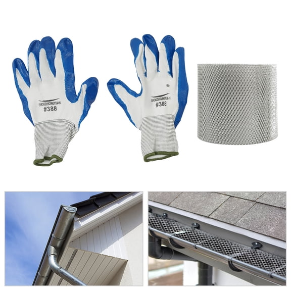Gutter Guard Mesh Roll, 5 Inch x 50 Feet Leaf Guards for Gutters, Aluminum Leaf Filter Gutter Protection Roll, Gutter Covers Screen, Rain Gutter Leaf Guards, Gutter Mesh
