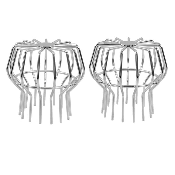 Gutter Guard Stainless Steel Gutter Cleaner Roof Filter Strainer Silver Downspout Strainer Filter Gutter Guards 2pack
