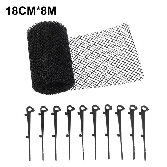 Gutter Guards Mesh Plastic Leaf Branch Filter with Clips for Smooth Water Flow