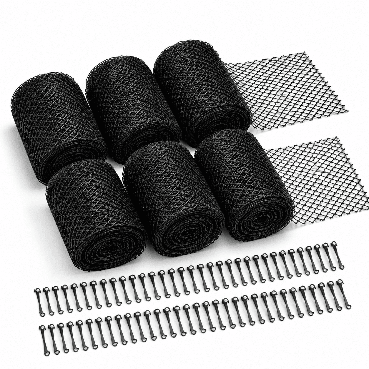 Gutter Guards Roll 6 Set 6'' x 20' Plastic Debris Filter Netting With ...