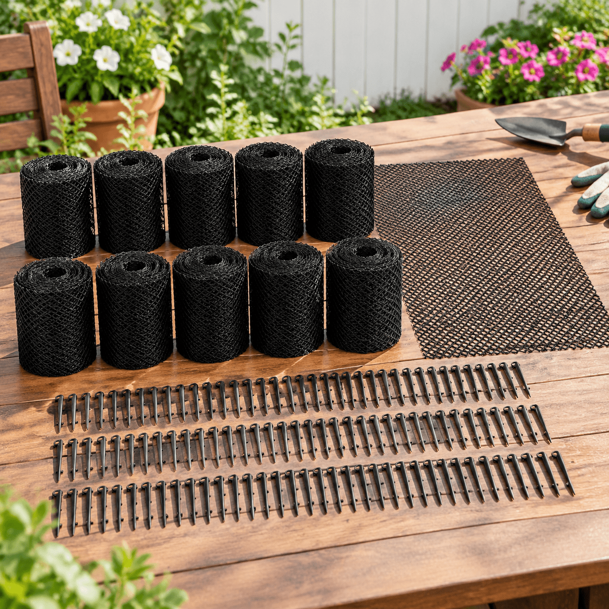 Gutter Guards Roll Black Plastic Mesh 10-Pack 6'' x 20' for Roof Gutter ...