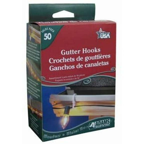 Adams Gutter Hook - Multicolor - 50 Count