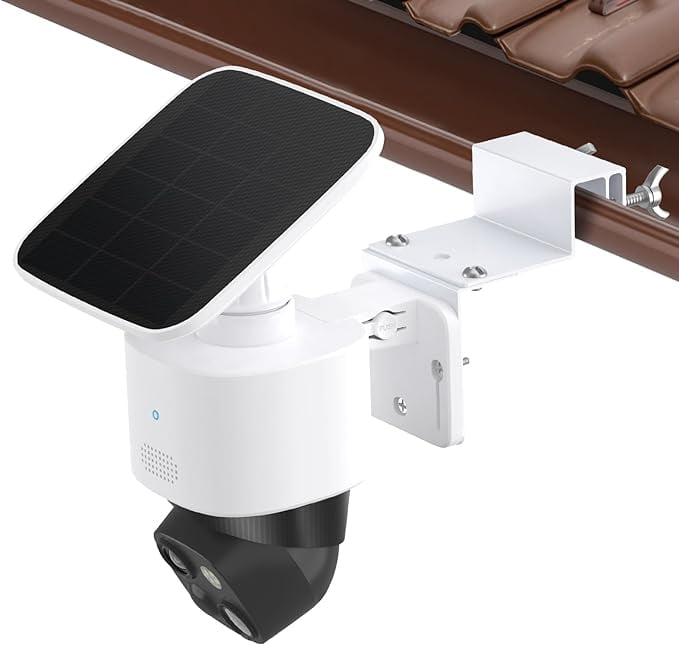 Gutter Mount Bracket Compatible with Eufy Security SoloCam S340, Solar Security Camera, Rust