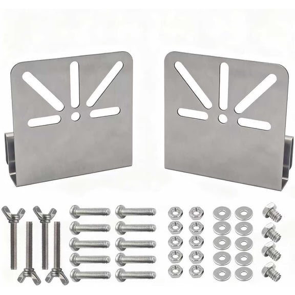 Gutter Mount Bracket for SoloCam S340 No-Drill Stainless Steel Solar Camera Holder with Anti-Rust Screws Compatible with eufy Outdoor IP PTZ Dome Cameras 2 Pcs
