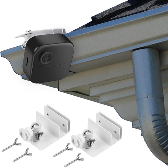 Gutter Mount for Outdoor 4 (4th Gen)/(3rd Gen) & XT / XT2 Camera, Adjustable Weatherproof Aluminum Alloy Mount Bracket for Home Security System (2 Pack, White)