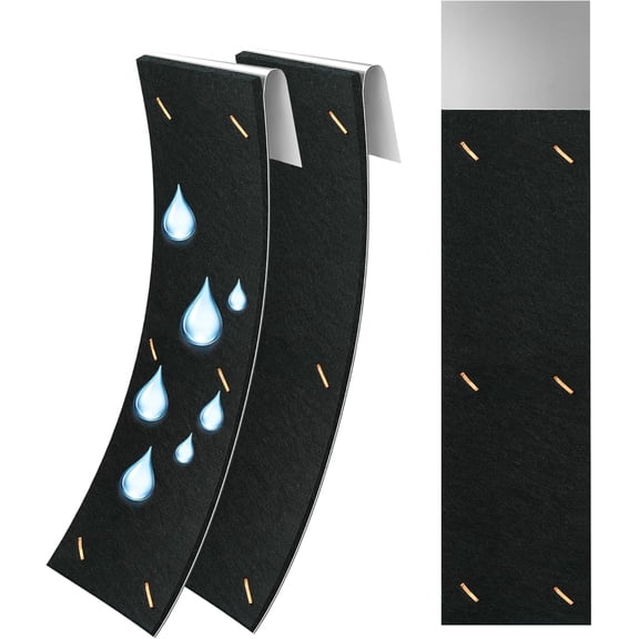 Gutter Noise Dampener- 2 Pack 11.8" x 2.7" Rain Gutter Downspout Silencer Portable Gutter Silencer Insert Adjustable Gutter Drip Silencer- 2in x 3in