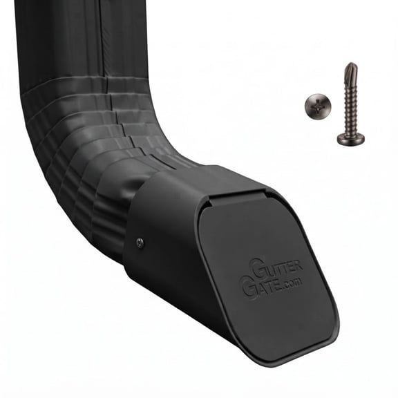 GutterGate 3 in. H X 3 in. W X 4 in. L Black Plastic Rectangular Downspout Adapter