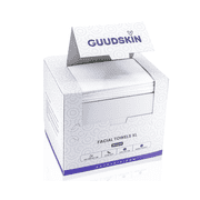GuudSkin XL Disposable Towels, Made from 100% Cotton, Ultra-Soft and Gentle on Sensitive Skin, Ideal for Makeup Removal, Skincare, and Daily Cleansing, 50 Count, 1 Pack.