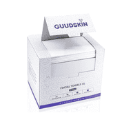 GuudSkin XL Disposable Towels, Made from 100% Cotton, Ultra-Soft and Gentle on Sensitive Skin, Ideal for Makeup Removal, Skincare, and Daily Cleansing, 50 Count, 1 Pack.