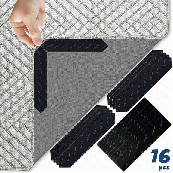 Guuyoo Rug Grippers Tape, Non-Slip Backing (16 Count)