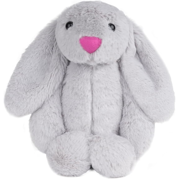 Guvpev 11.8" Bunny Stuffed Animal, Soft Rabbit Plush Toy with Long Ears, Cuddly Velvet-Soft Bunny Doll for Room Decor, Easter Basket Stuffer & Birthday Gift Ideal