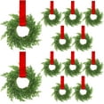 thumbnail image 1 of Guvpev 12 Pcs Mini Christmas Cabinet Wreaths 7.87 Inch with Ribbon, Farmhouse Wreath Decorations for Table Centerpiece, Chair Backs, Wall, Windows, Front Door Holiday Xmas Home Decor(Red Color), 1 of 14