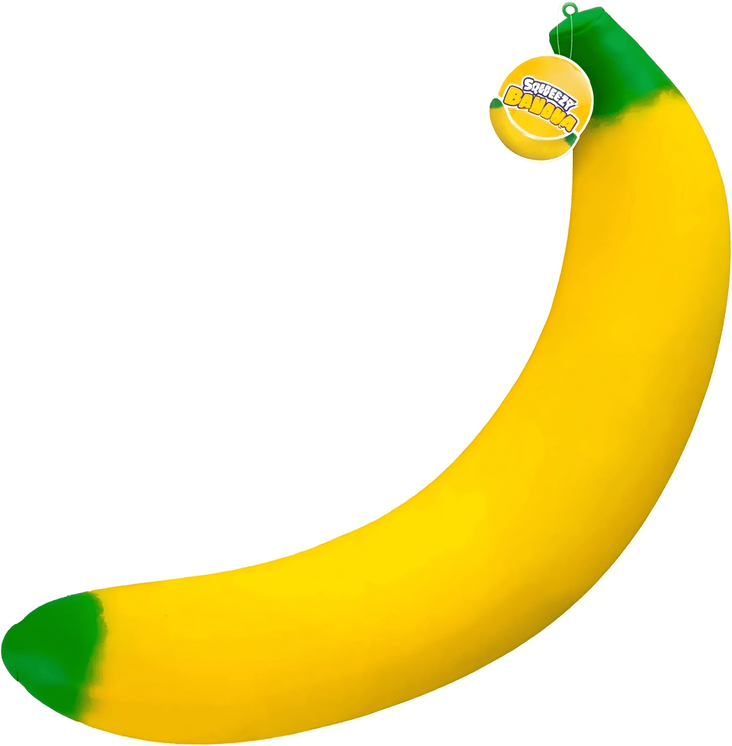 Guvpev 13.8" Sqweezy Jumbo Banana, Giant Big Stress Relief Banana Squishy Toys, Funny Realistic Desk Accessory, Super Stretchy Sensory Stress Ball, Focus & Relaxation