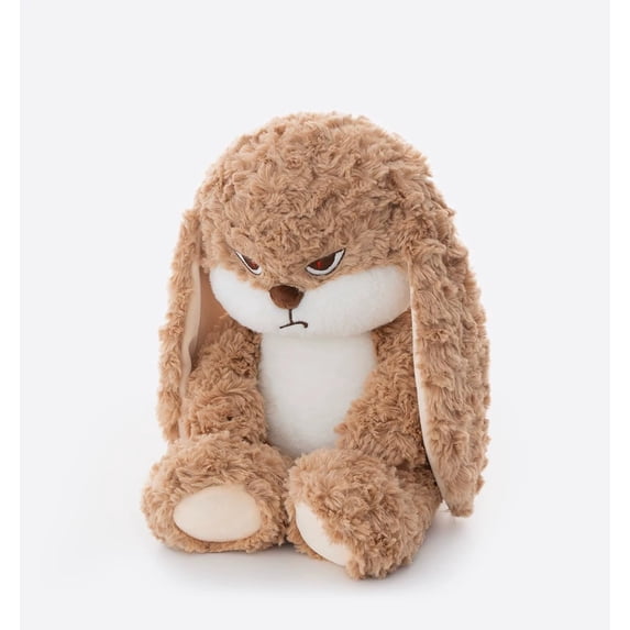 Guvpev 14.9" Grumpy Bunny Stuffed Animal, Soft & Huggable Rabbit Plush Toys for Stress Relief, Graduation, Easter Basket Stuffers Gifts