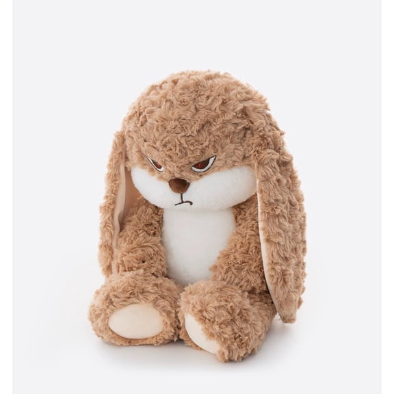 Guvpev 14.9" Grumpy Bunny Stuffed Animal, Soft & Huggable Rabbit Plush Toys for Stress Relief, Graduation, Easter Basket Stuffers Gifts
